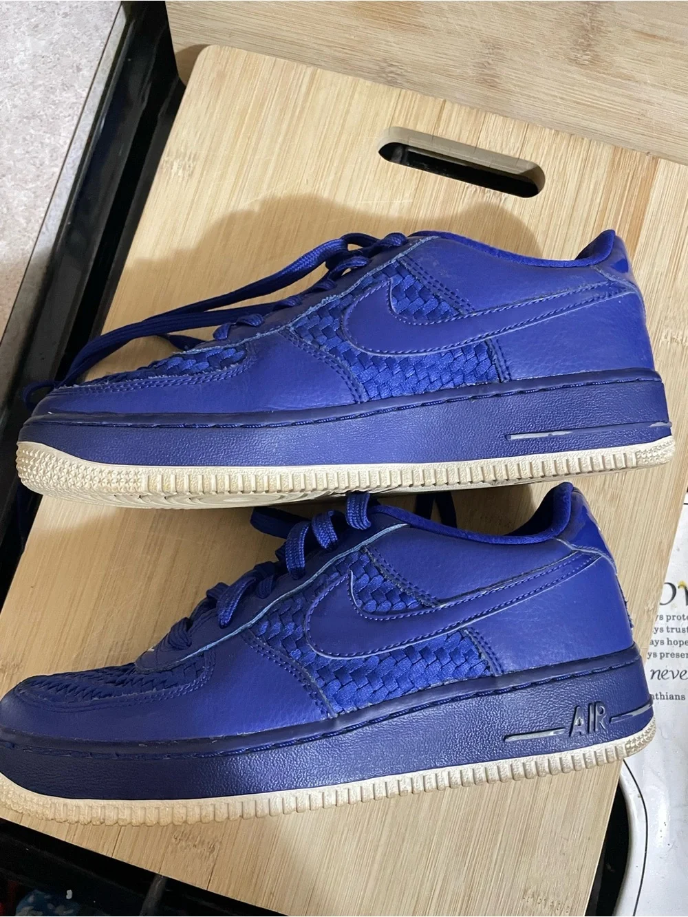 Kids Blue Athletic Sneakers - Air Force 1 concord blue